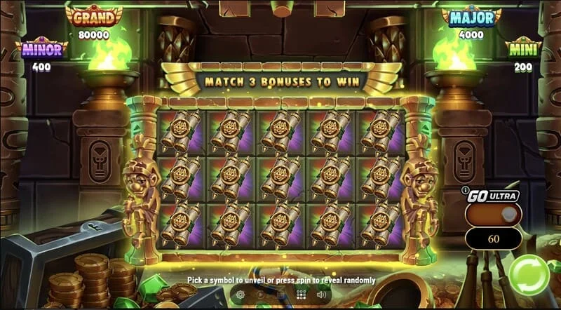 Wrappin' More Gold - Collect & Win Gitter mit wachsender Mumie